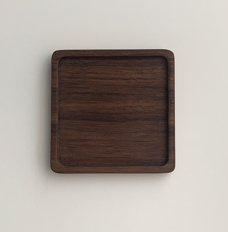 Handcrafted Japanese Walnut Insulated Wooden Coaster