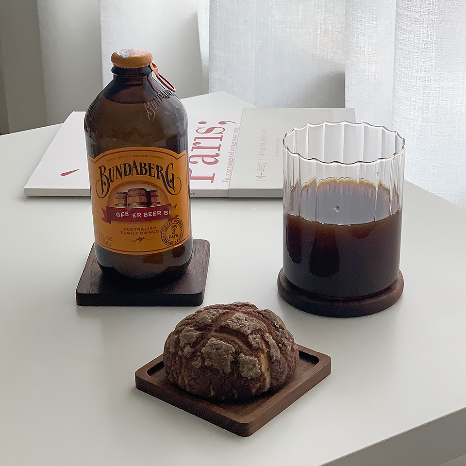 Handcrafted Japanese Walnut Insulated Wooden Coaster